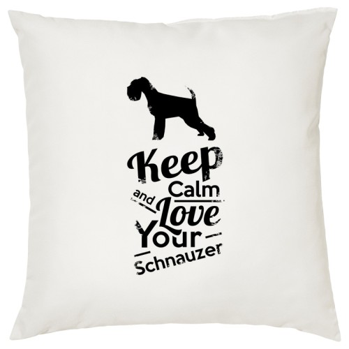 Poszewka na poduszkę Sznaucer Keep Calm