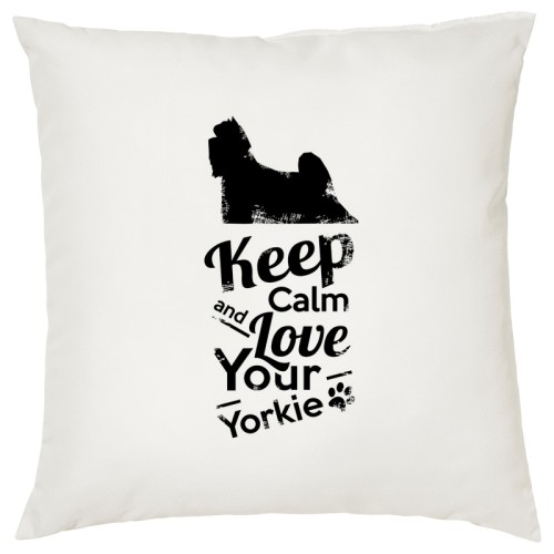 Poszewka na poduszkę Yorkshire Terrier Keep Calm