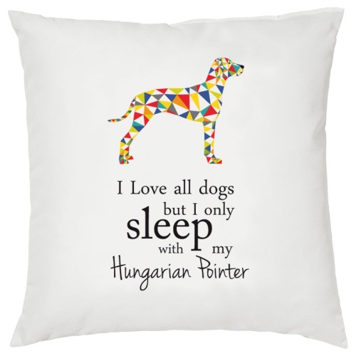 Poszewka na poduszkę Wyżeł Węgierski 40x40 z nadrukiem Origami