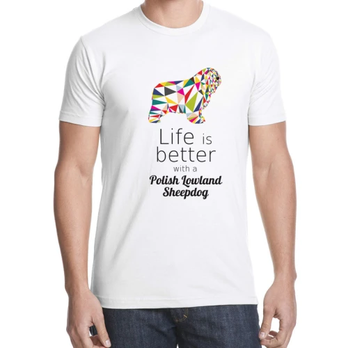 Koszulka męska T-shirt Polski Owczarek Nizinny
