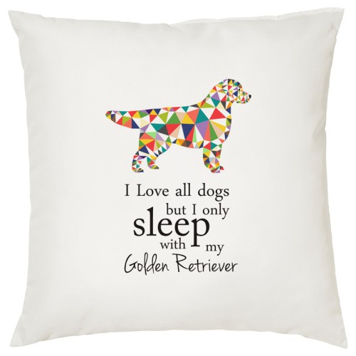 Poszewka na poduszkę Golden Retriever 40x40 z nadrukiem Origami