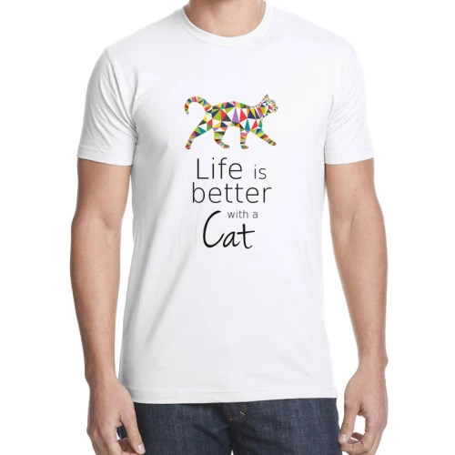 Koszulka męska T-shirt Kot
