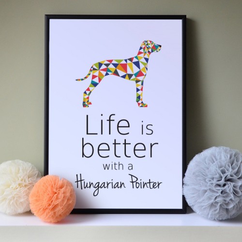 Plakat na ścianę Wyżeł Węgierski Origami do salonu