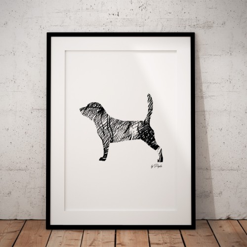 Plakat na ścianę Beagle Art do salonu