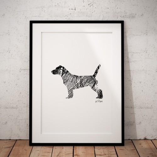Plakat na ścianę Jack Russell Art do salonu
