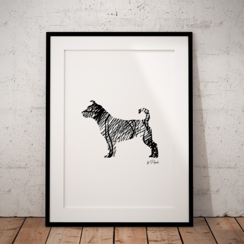 Plakat na ścianę Pies Kunedlek Art do salonu