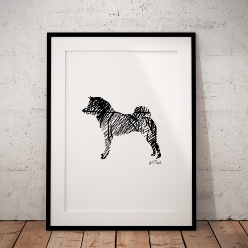 Plakat na ścianę Shiba Inu Art do salonu