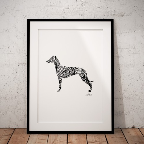 Plakat na ścianę Whippet Art do salonu