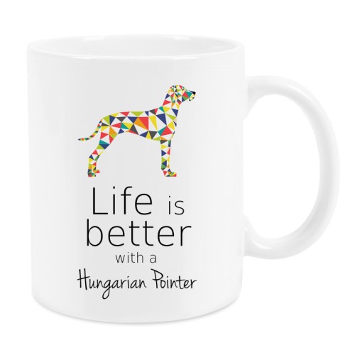 Kubek z psem Wyżeł Węgierski Origami 330 ml