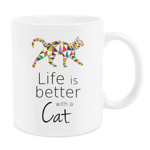 Kubek z kotem Kot Origami 330 ml