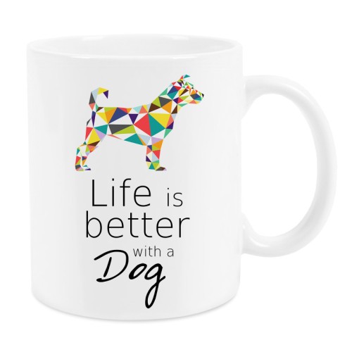 Kubek z psem Kundelek Origami 330 ml