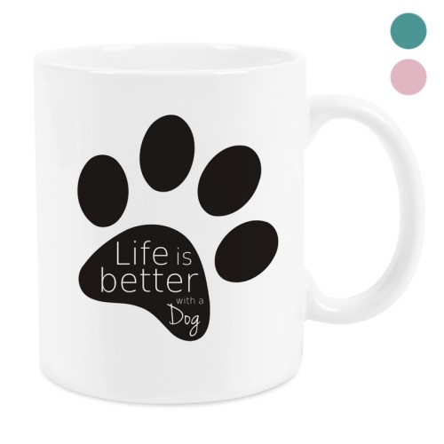 Kubek z czarną łapą psa 330 ml