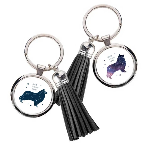 Brelok z frędzlami Owczarek Szkocki Collie Kosmo