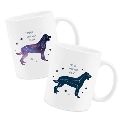 Biały kubek 330 ml Rottweiler Kosmo