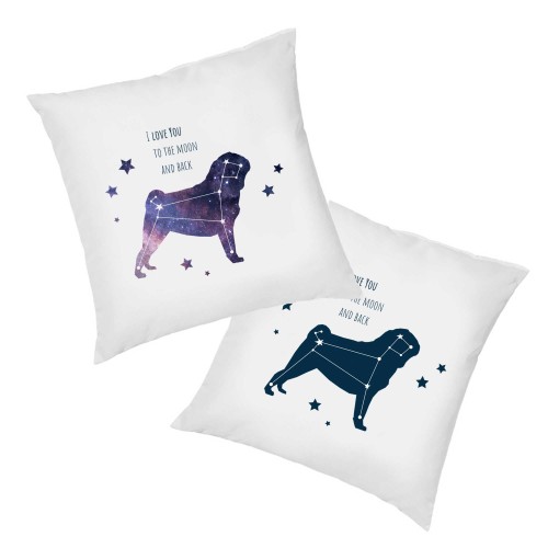 Poszewka na poduszkę 40x40 Mops Kosmo