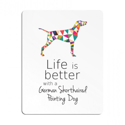 Magnes na lodówkę Wyżeł Niemiecki z nadrukiem Origami