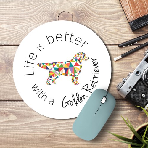Podkładka pod mysz Golden Retriever z nadrukiem Origami