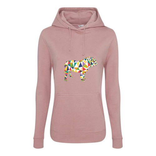 Bluza damska z kapturem Buldog Angielski Origami