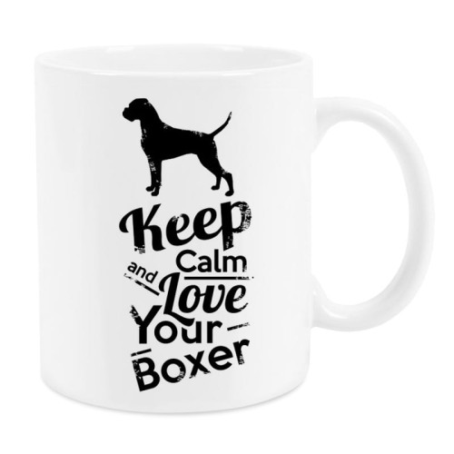 Kubek z psem Bokser Keep Calm Retro 330 ml