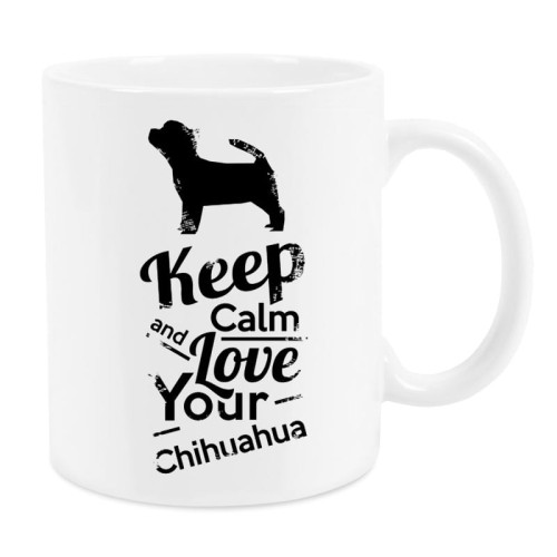 Kubek z psem Chihuahua Keep Calm Retro 330 ml