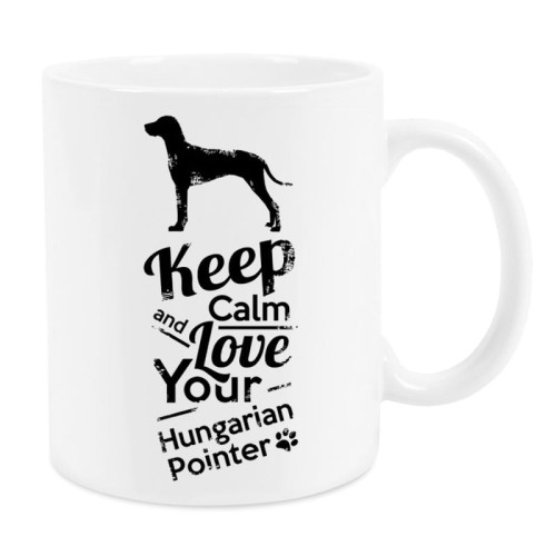Kubek z psem Wyżeł Węgierski Keep Calm Retro 330 ml