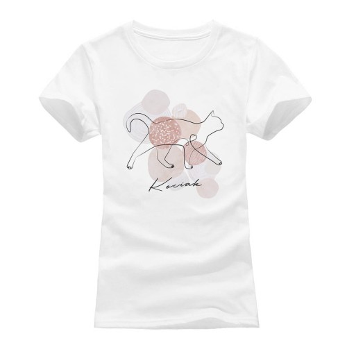 Taliowana koszulka damska KOT kolekcja Boho