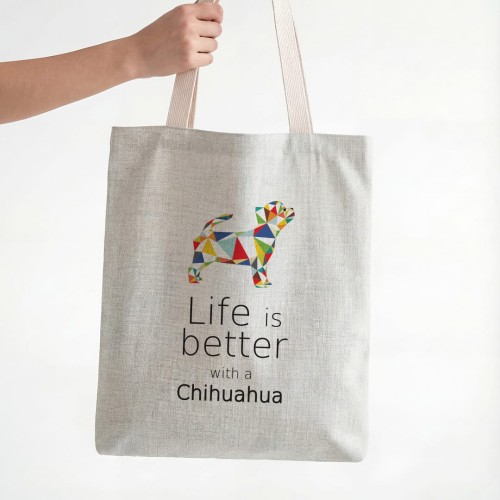 Beżowa torba kolorowy Chihuahua