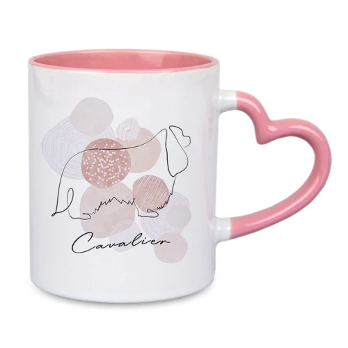 Różowe serce kubek Cavalier