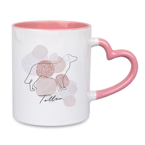 Różowe serce kubek Toller