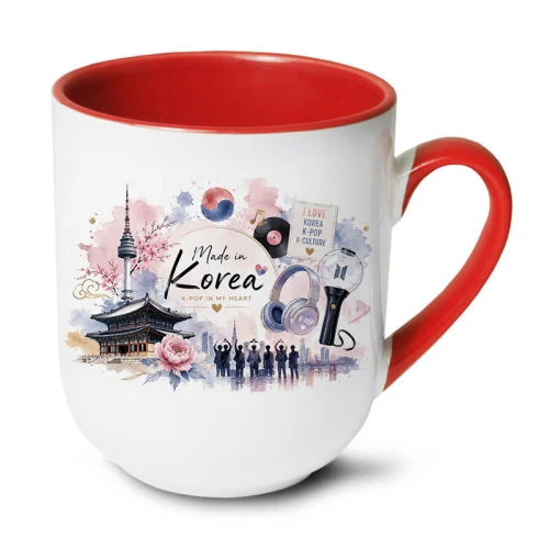 Kubek BTS lighstick k-pop Korea, kubek w koreańskim stylu 330 ml