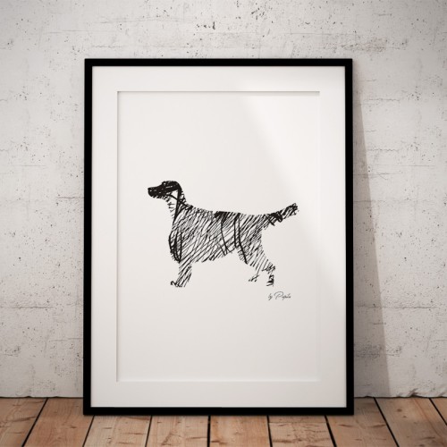 Plakat na ścianę Seter Irlandzki Art do salonu