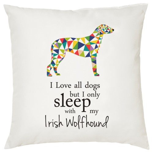 Poszewka na poduszkę Wilczarz Irlandzki 40x40 z nadrukiem Origami